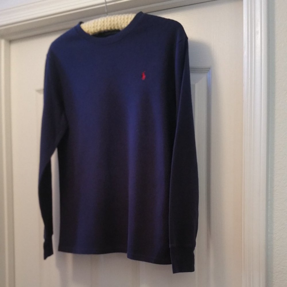 Ralph Lauren Polo Big Boys Waffle Knit LS Tshirt - Picture 4 of 7